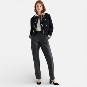 🖤 J.Crew “Kate” Black Faux Leather Pants | Size 18 | NWT | Vegan Leather